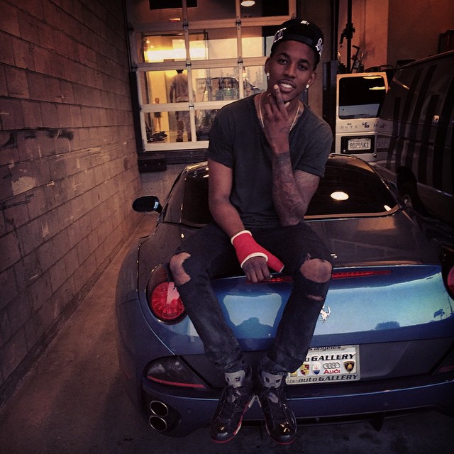 Swaggy P wearing Air Jordan VI 6 Pistons