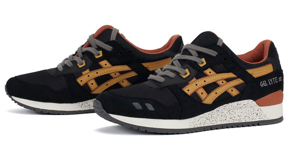 Asics black outlet tan