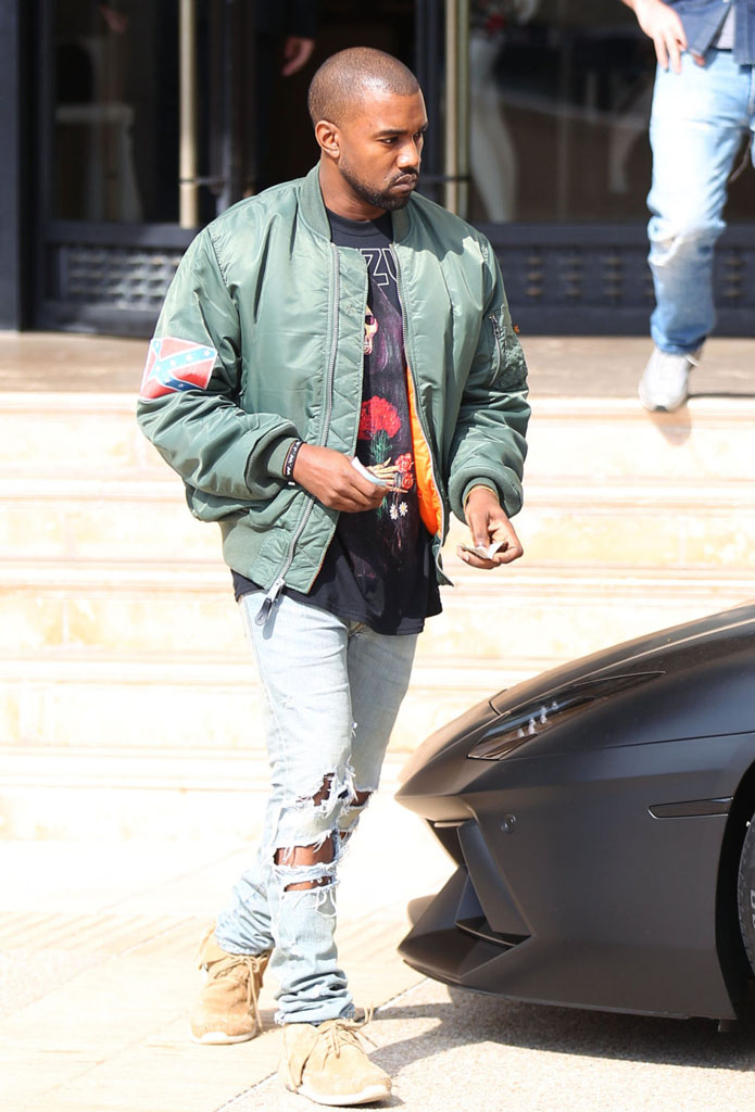 Kanye West wearing Visvim FBT Shaman