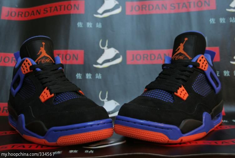 Air Jordan Retro 4 Black Orange Blaze Old Royal Complex