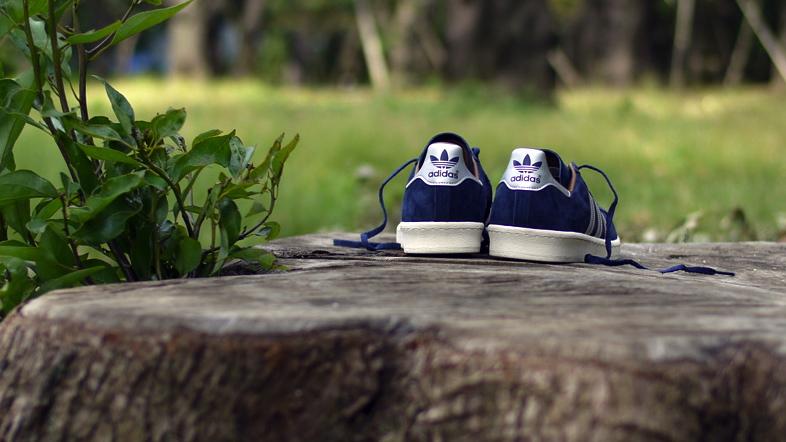 mita sneakers x adidas Originals Campus 80s navy silver heel tab