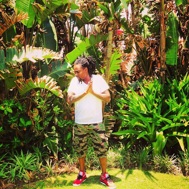 Wale wearing Air Jordan 4 Toro