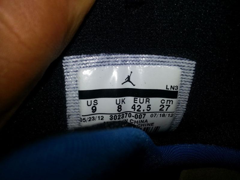 Air Jordan Retro IX 9 Black/Photo Blue - Black Sole Error (6)