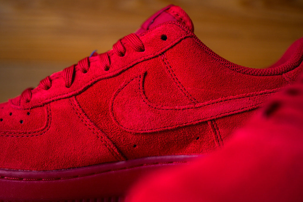 red suede air force ones