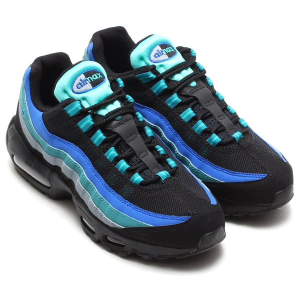 black and baby blue air max 95