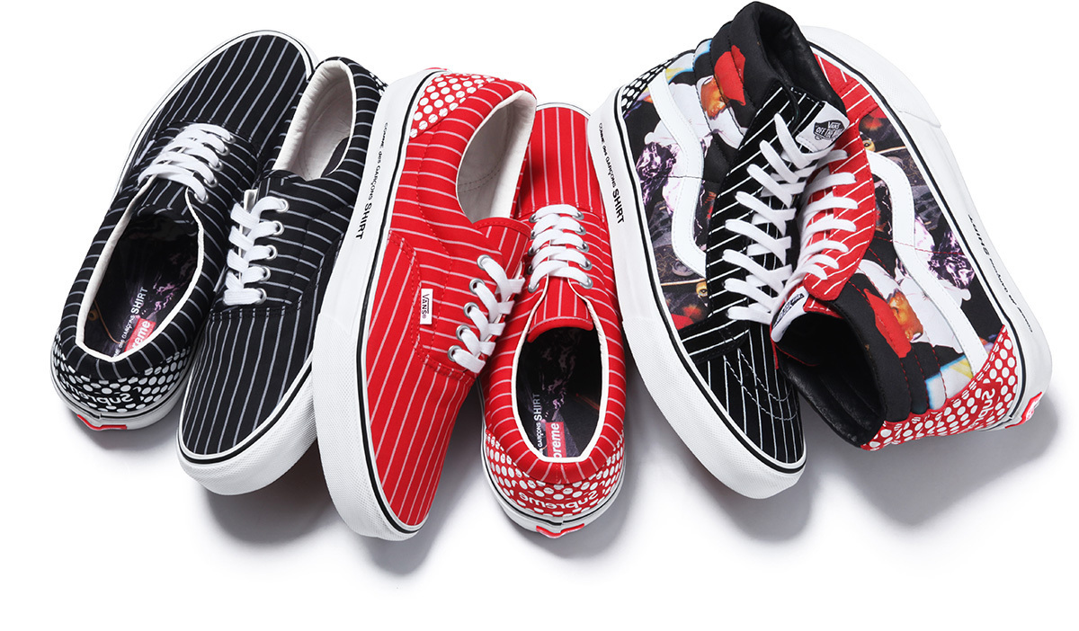 Supreme x outlet vans rose print