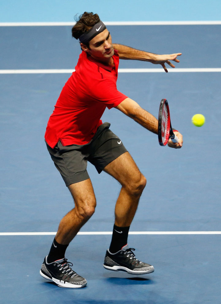 federer wearing jordans