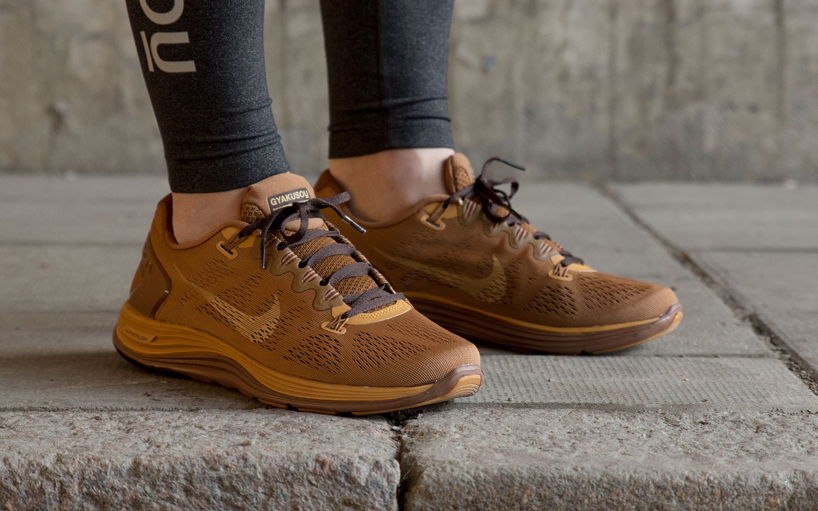 Nike x Undercover GYAKUSOU LunarGlide+ 5 JP in Flat Stout Bronze and Ale Brown