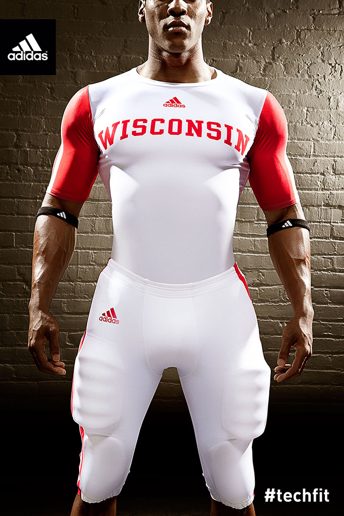adidas TECHFIT Football Uniforms for Wiconsin Badgers Unrivaled Game (4)