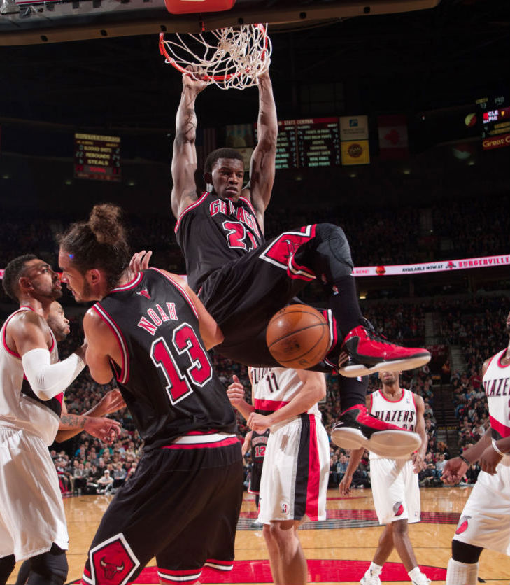 Jimmy Butler wearing adidas Rose 773 Light Scarlet