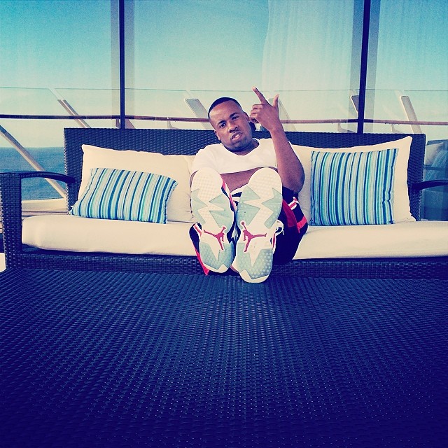 Yo Gotti wearing Air Jordan VI 6 Carmine