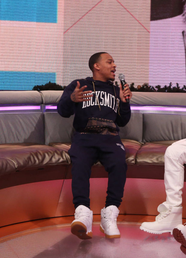 Bow Wow wearing Ewing 33 Hi White/Gum