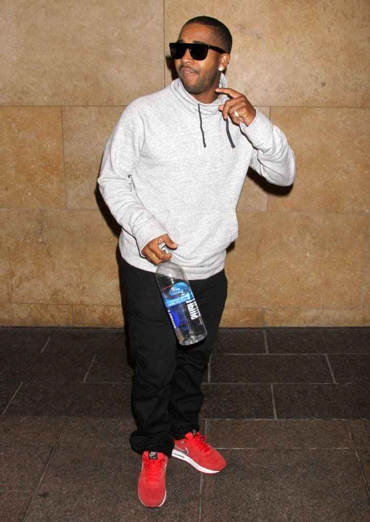 Omarion wearing Nike Air Max 1 Hyper Red