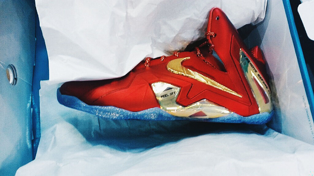 lebron red and gold