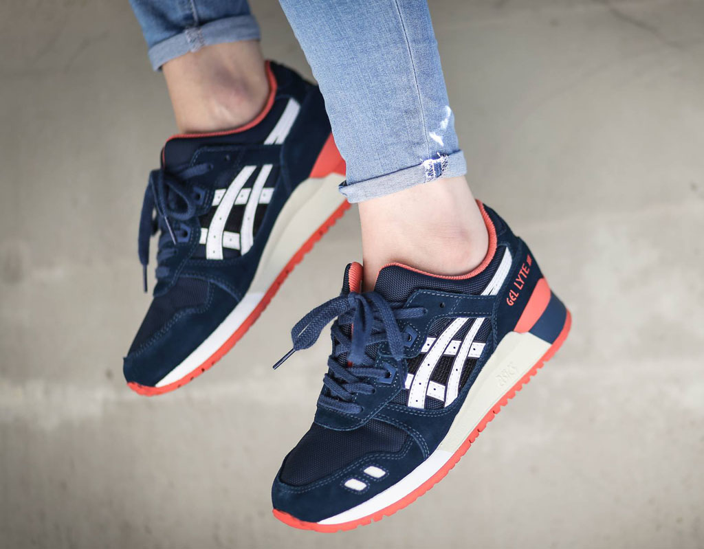 asics gel lyte 3 femme bleu marine