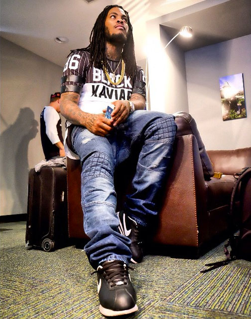 Waka Flocka Flame wearing Nike Cortez