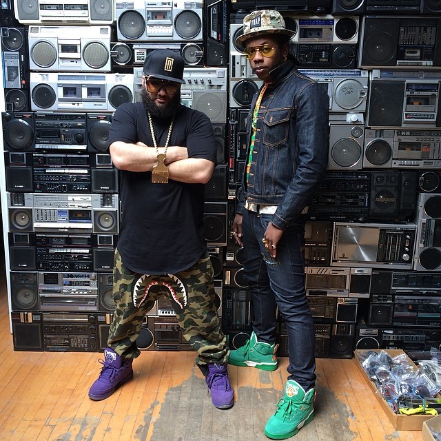 Trinidad James wearing Ewing 33 Hi St. Patrick's Day