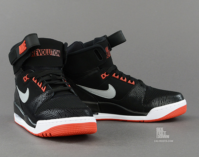 Nike Air Revolution in black silver red zebra