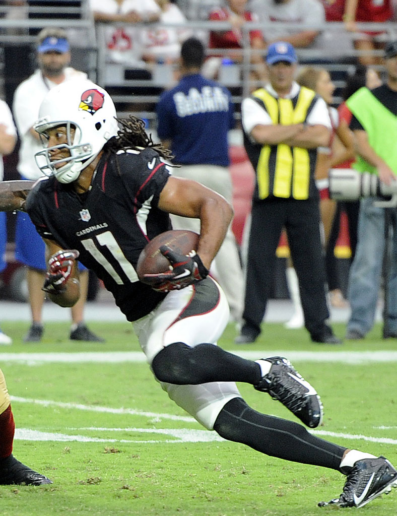 Larry Fitzgerald wearing Nike Alpha Pro