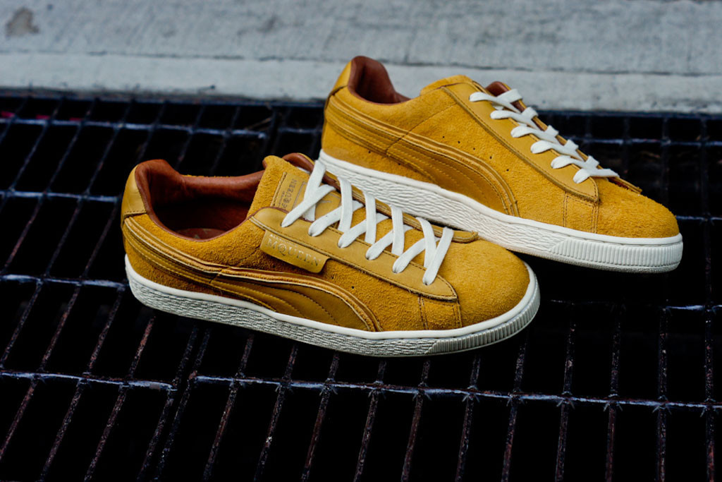 puma alexander mcqueen amq suede in saffron