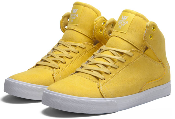 Supra skytop shop yellow microfiber