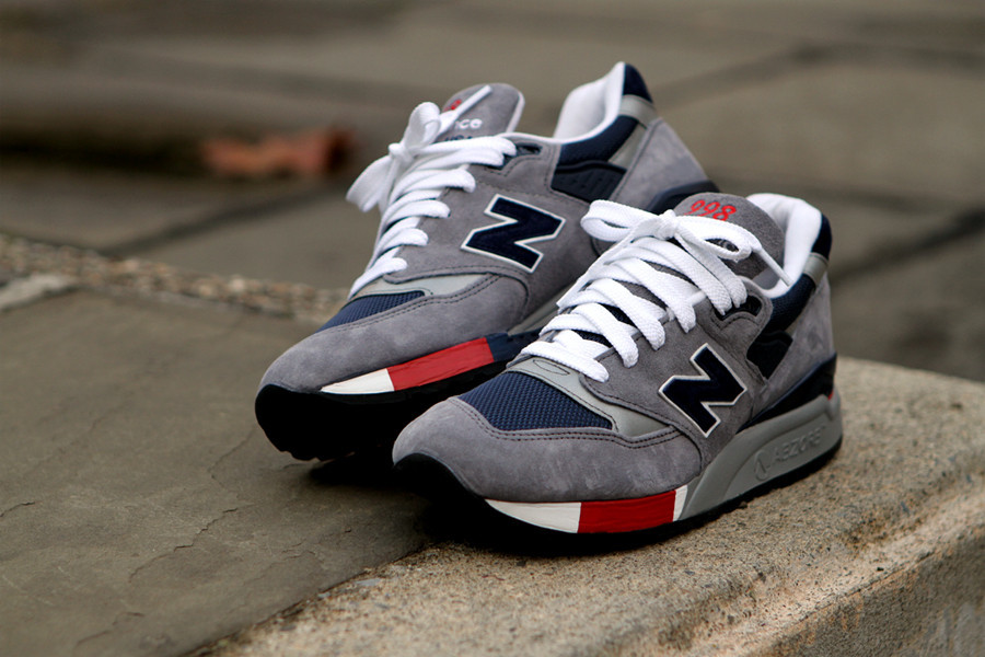 New Balance 998 - Grey/Navy/Red | Sole Collector