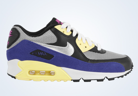 Mens nike air max hotsell 90 gray yellow purple