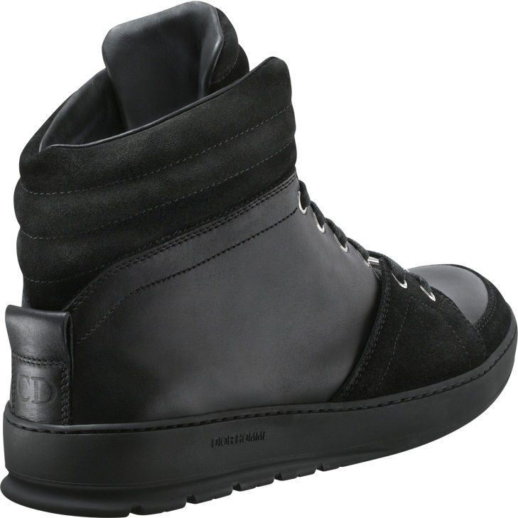 Dior Homme Black Leather and Suede High-Tops (3)