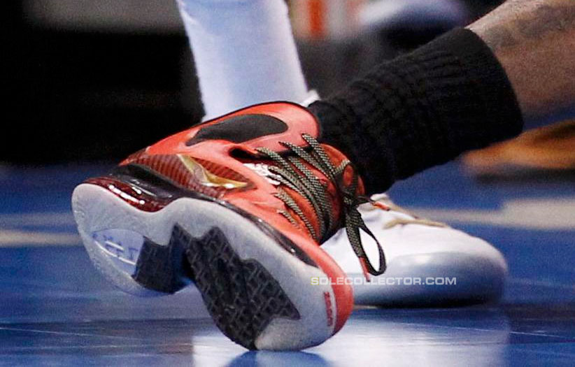 LeBron James wears Nike LeBron 9 P.S. Elite Finals Red (13)