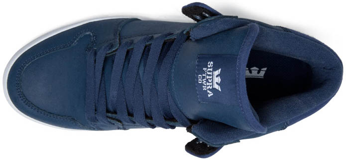 SUPRA Footwear Navy Waxed Suede (5)