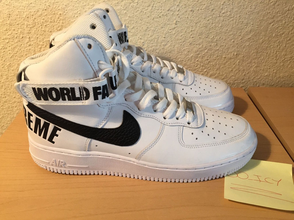 Supreme x Nike Air Force 1 High White (2)