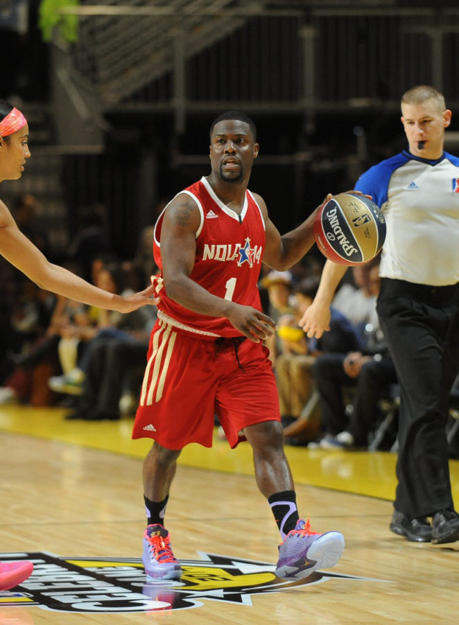 Kevin Hart wearing Jordan CP3.VII All-Star