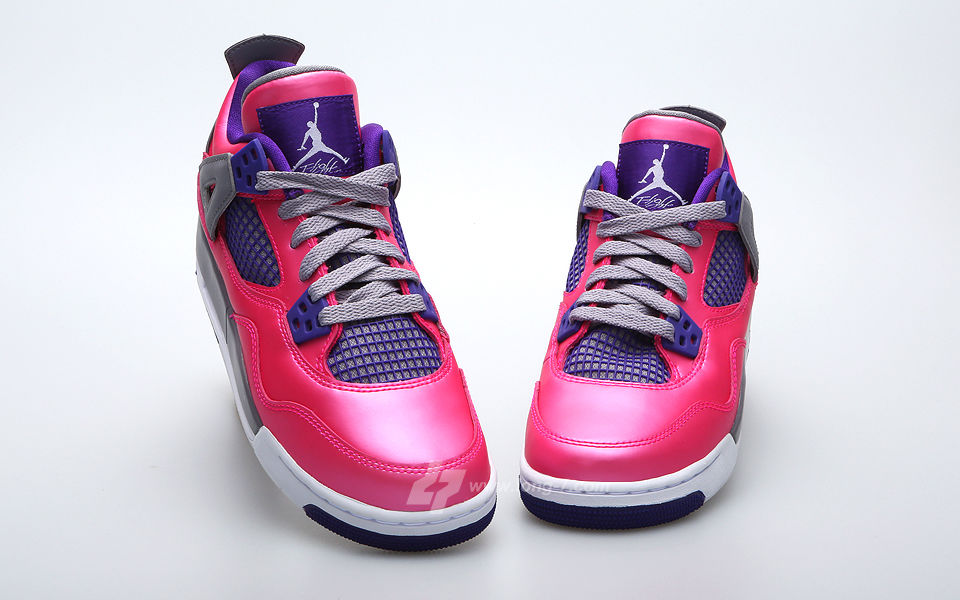 pink and purple jordan 4s