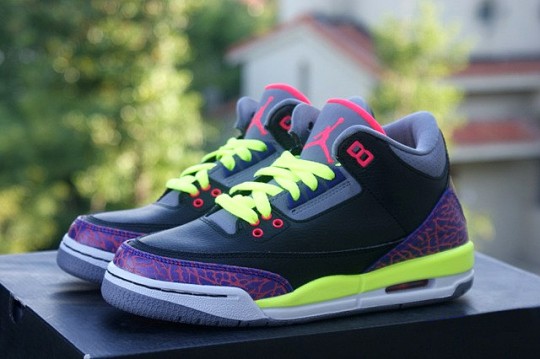 Black pink cheap and green jordans