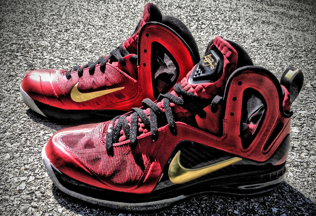 Lebron 9 red and black on sale