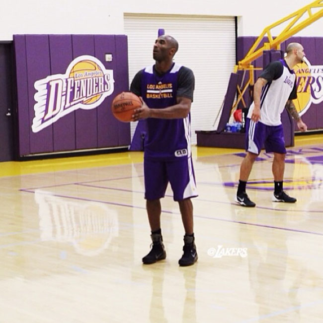 SoleWatch: Kobe Bryant Wears Nike Kobe 9 Elite 'Lakers' PE