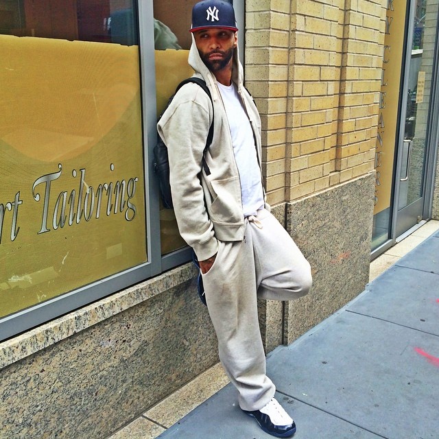 Joe Budden wearing Nike Air Foamposite One Concord