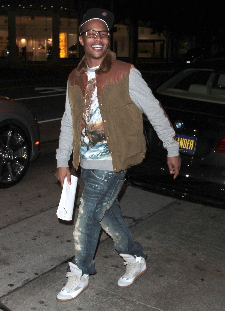 T.I. wearing Maison Martin Margiela Sneakers