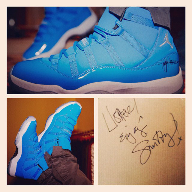 Usher Receives Pantone Air Jordan 11 XI From Tinker Hatfield & Mark Smith