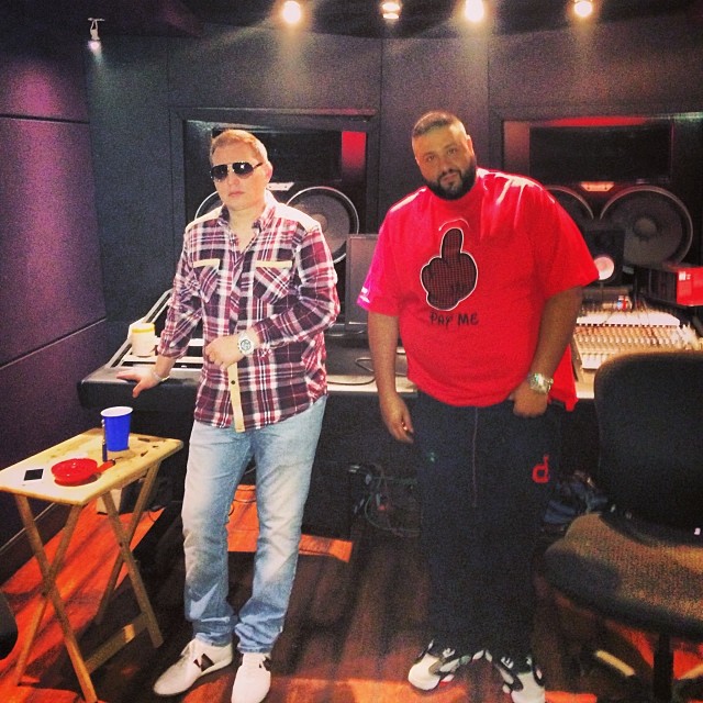 DJ Khaled wearing Reebok Shaq Attaq Brick City