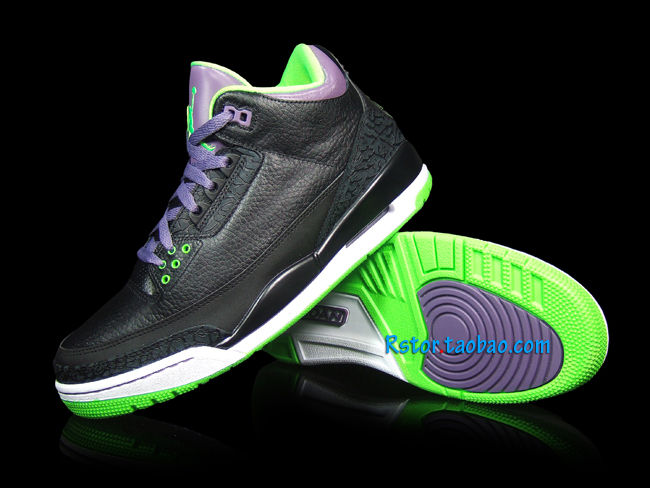 Air Jordan III 3 Black Purple Volt Joker 136064-018 (12)