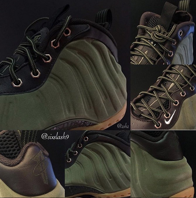 olive green foamposite