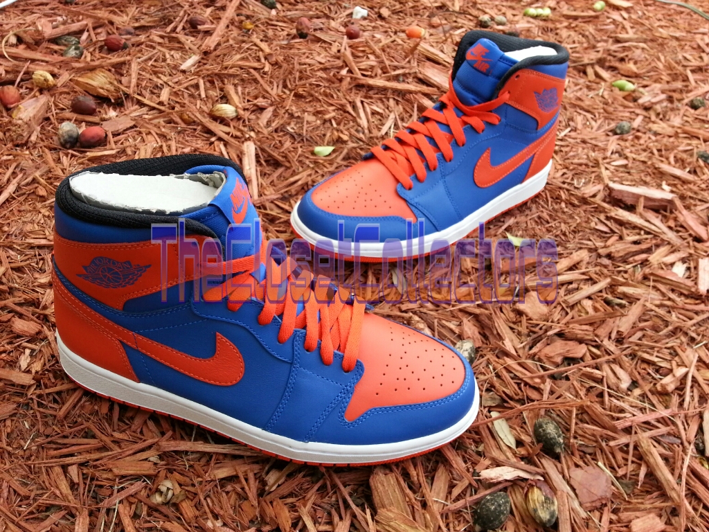 jordan 1 knicks on feet