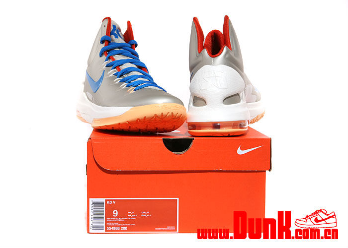 Nike KD V Birch Photo Blue Sail Team Orange 554988-200 (6)