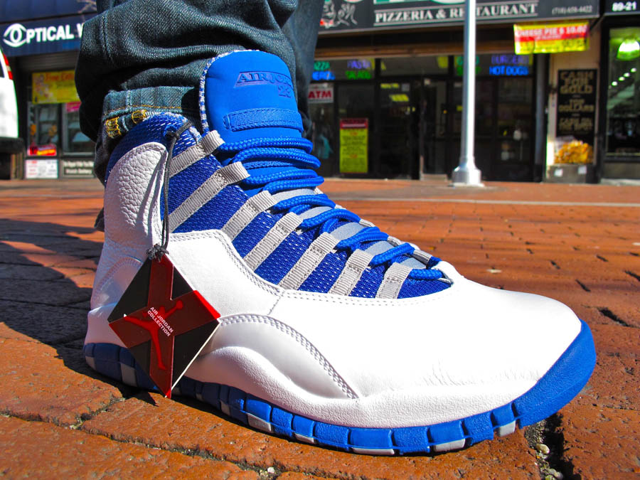 Jordan 10 best sale white and gold