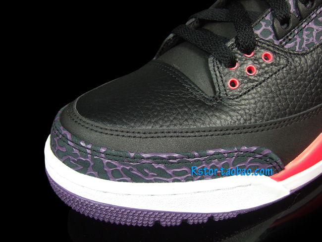 Air Jordan III 3 Black Crimson Purple 136064-005 (9)