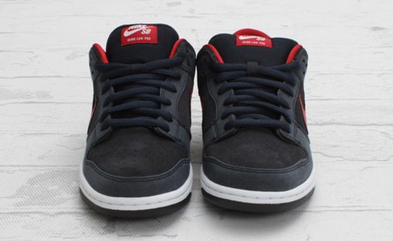 Nike SB Dunk Low - Dark Obsidian/Gym Red-White | Complex