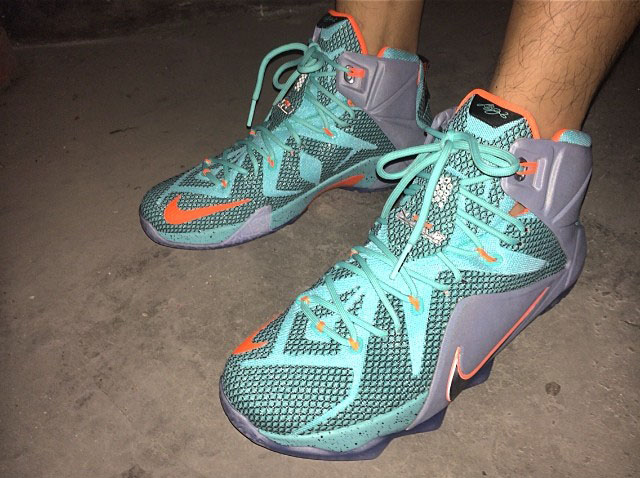 Nike LeBron XII 12 Teal/Grey-Orange Sample (23)