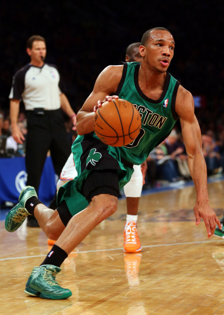 Avery Bradley wearing adidas adizero Crazy Light 2