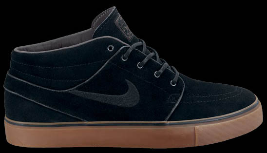 Nike Zoom Stefan Janoski Mid Black Black Gum Medium Brown 443095-009